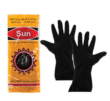 GLOVES BUILDERS BLACK LATEX PER-PAIR