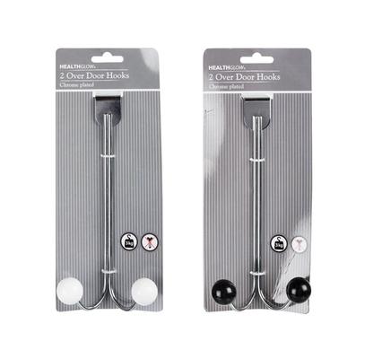 HOOK HANGER CHROME PL 2 HOOKS OVER DOOR