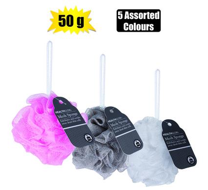 BATH SPONGE MESH W/ROPE 50g
