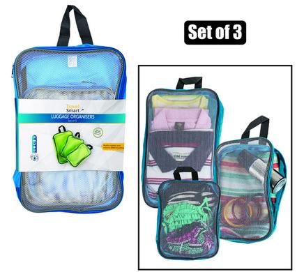 TRAVEL BAG LUGGAGE ORGANISERS 3PCE