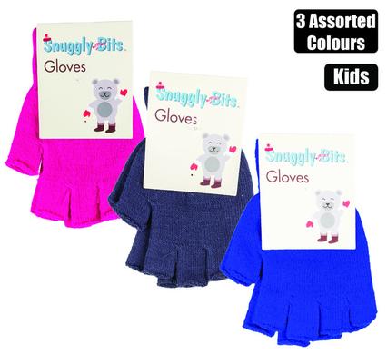 GLOVES KIDS ACR KNIT 5-OPEN FINGER