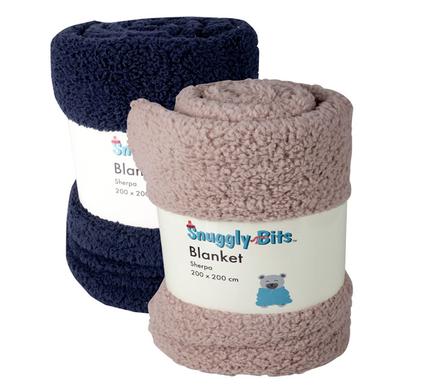 BLANKET SHERPA 200 x 200cm ASSTD