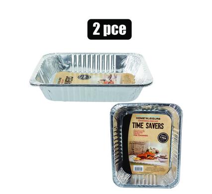 BAKING PAN ALU-FOIL 2PCE 29.5x23.5x5.5cm