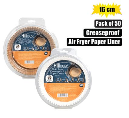 AIR FRYER LINERS 16cm ROUND 50PC