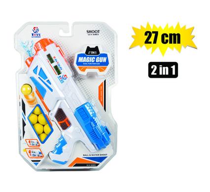 GUN SPACE BLASTER 27cm 2IN1 BULLET/WATER