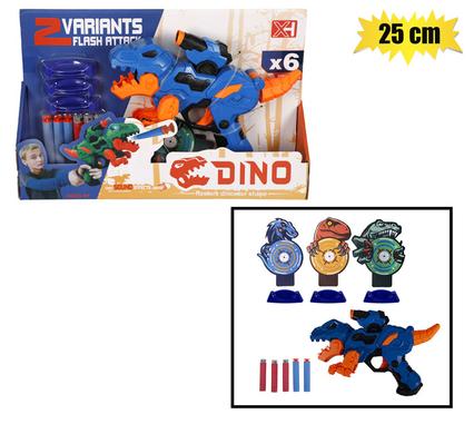 GUN DINOSAUR W/FOAM DARTS 25cm