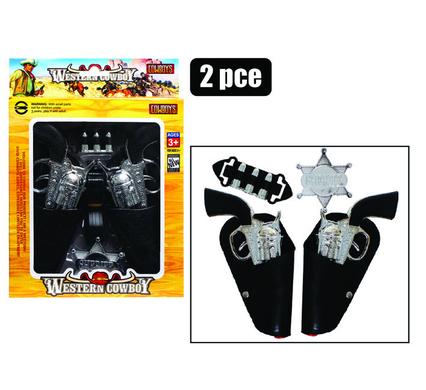 GUNS HAND 7pc WILD-WEST PLAYSET W/HOLSTE