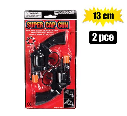 GUN HAND CAP 8 SHOT 2pc SET 13cm