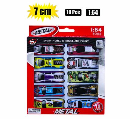 DIE CAST SET 10PCS RACERS 7cm EACH