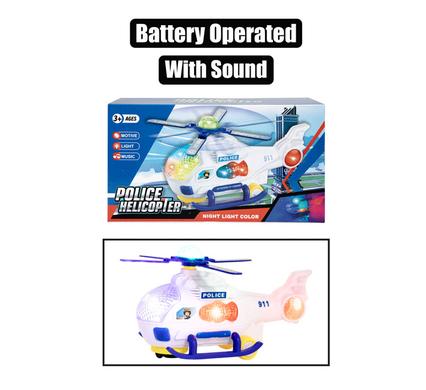 BATTERY OPERATED HELICOPTER POLICE 20cm