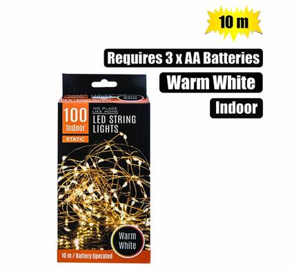 LIGHT FAIRY LED-100x WARM WHT 10m B/O