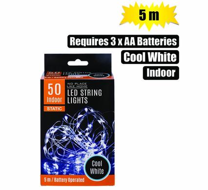 LIGHT FAIRY LED-50x COOL WHT 5m B/O