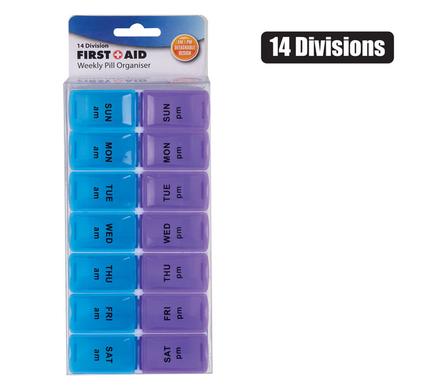 PILL-REMINDER 14-DIVISIONS AM/PM
