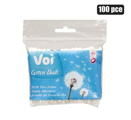 VOI COTTON EARBUDS 100PCE IN ZIPBAG