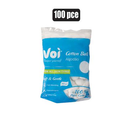 VOI COTTON WOOL BALLS WHITE 100PCE