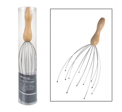 HEAD MASSAGER FLEX WIRE W/WOOD HANDLE