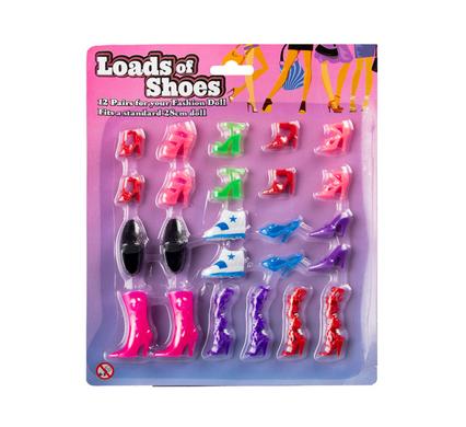 Stylish DOLL SHOES 12 PAIRS