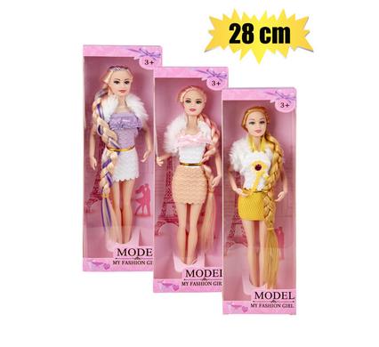 Stylish DOLL WITH EXTRA LONG HAIR 28cm