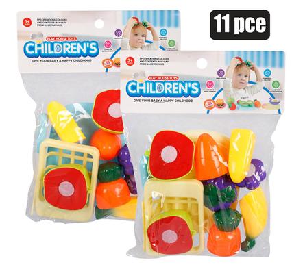 PLAYSET FOOD CUTTING SET 11PC 29x16cm
