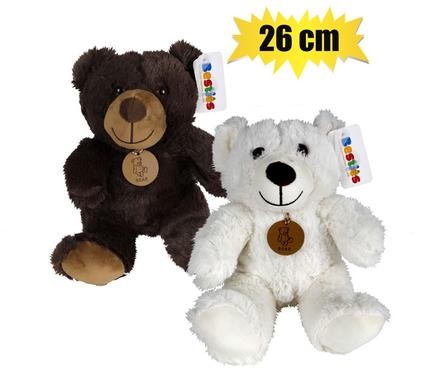 PLUSH BEAR FLUFFY HAIR 26cm