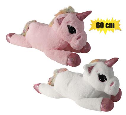 PLUSH UNICORN LYING DOWN, 60cm