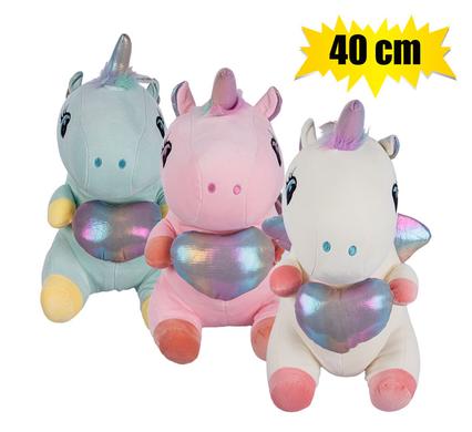 PLUSH UNICORN LARGE W/WINGS 40cm