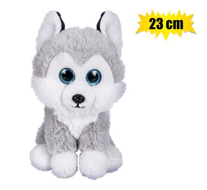 PLUSH DOG HUSKY BIG EYES 23cm