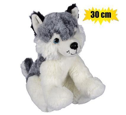 PLUSH DOG HUSKY STANDING LARGE 30cm