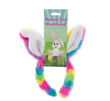 EASTER BUNNYEAR HEADBAND RAINBOW