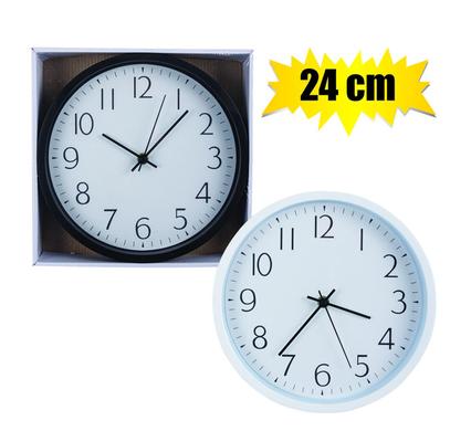 CLOCK WALL PL ROUND 24cm