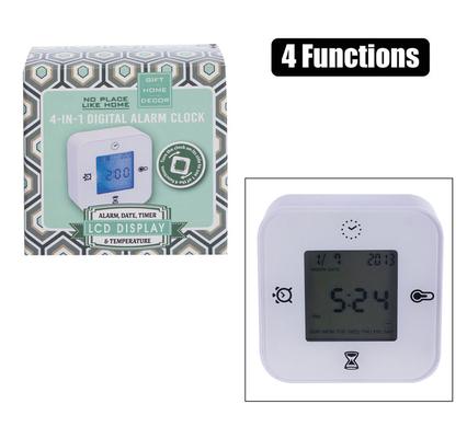 CLOCK DIGITAL 4-FUNC SMALL ASSTD
