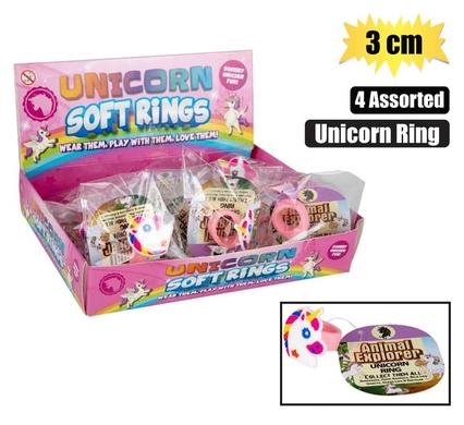 ANIMALS UNICORN SOFT RING 3cm