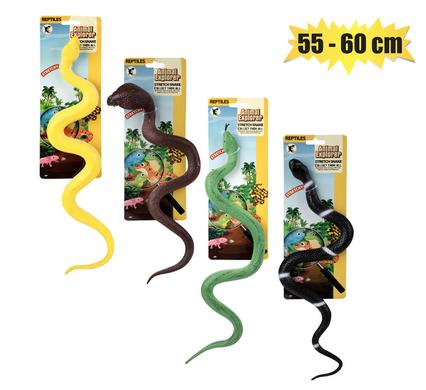 ANIMALS STRETCH SNAKE ASSTD 55-60cm, TPR