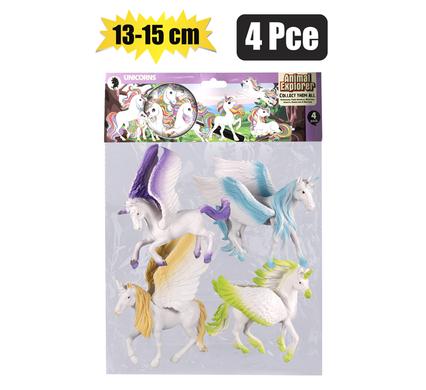 ANIMALS UNICORN 4pc 13-15cm