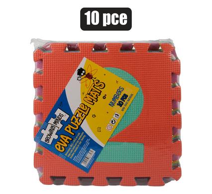 EDU EVA MAT NUMBERS 10PC 28.5x28.5cm