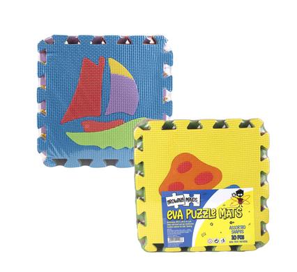 EDU EVA MAT ASSTD SHAPES 29x29cm 10PC