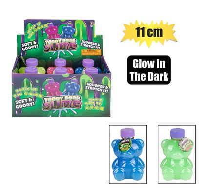 NOVELTY SLIME BEAR GLOW IN THE DARK 11cm