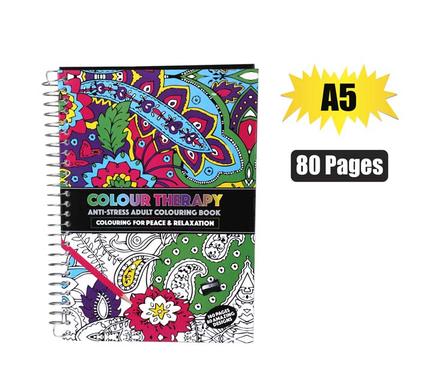 BOOK COLOURING THERAPY A5 80 PAGE