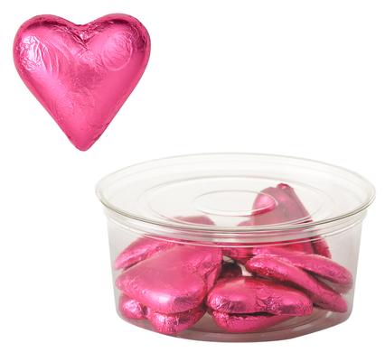 SWEET CHOC RP CHOC HEART PNK/SIL30g (T)