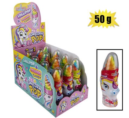 SWEET NOVELTY GS UNICORN POP CANDY 50g